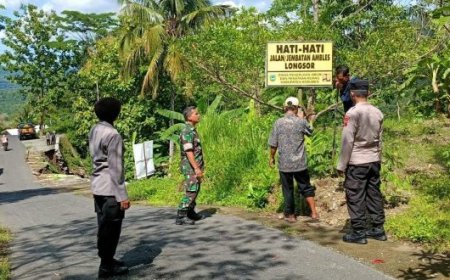 Bahu Jalan di Desa Kajora Kebumen Longsor, Hati-hati