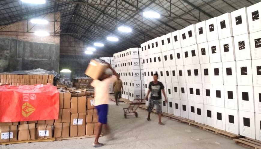 Pelipatan Surat Suara Pilpres di Kebumen Selesai