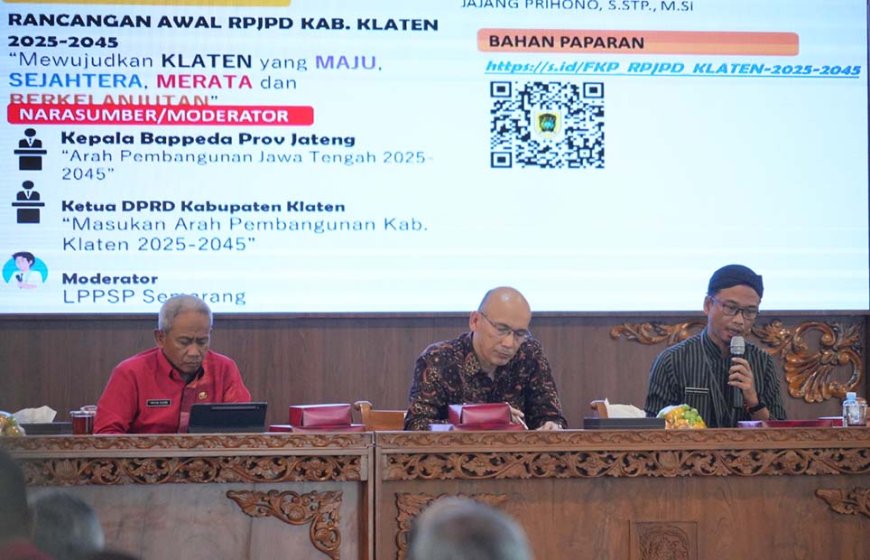 Bappeda Litbang Klaten Menggelar Forum Konsultasi Publik RPJPD