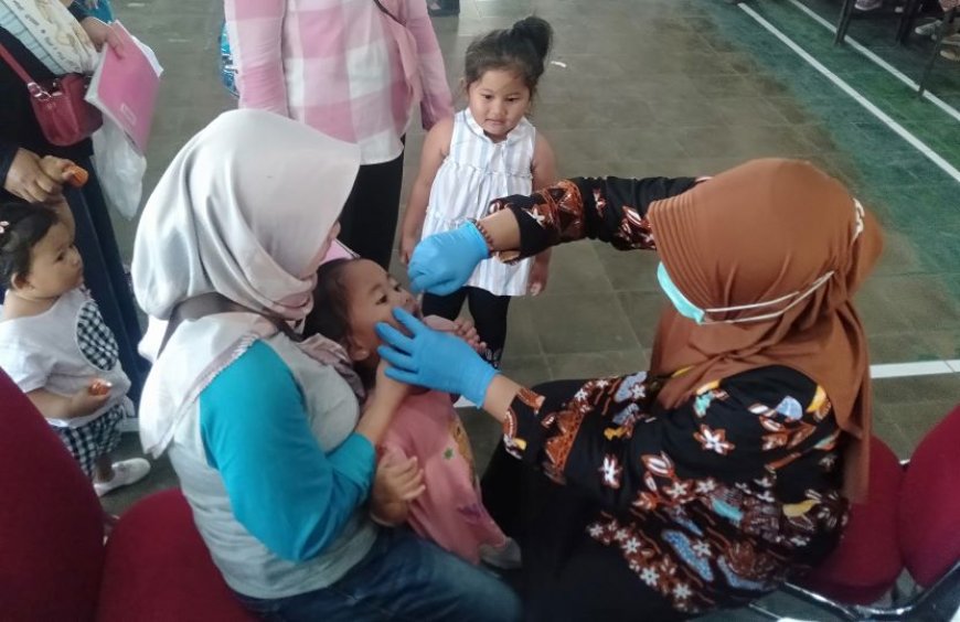 Ratusan Anak di Desa Gatak dan Krecek Delanggu Klaten Diimunisasi Polio