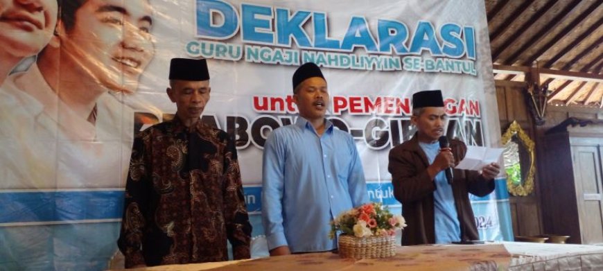 Guru Ngaji Nahdliyin Deklarasi Pemenangan Prabowo-Gibran