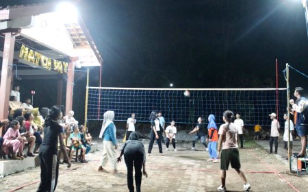 Mahasiswa KKN UMBY Gelar Turnamen Voli di Semanu Gunungkidul