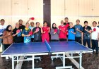 Tim Tenis Meja PWI Sleman Tanding Persahabatan Melawan Bea Cukai Yogyakarta