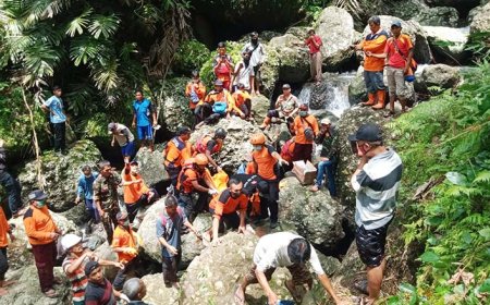 Perjuangan SAR Berhasil, Korban Tenggelam di Sungai Sampang Ditemukan Tak Jauh Dari Lokasi Kejadian