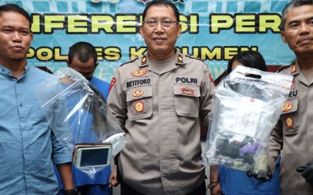 Polres Kebumen Mengamankan 14 Paket Sabu Empat Tersangka