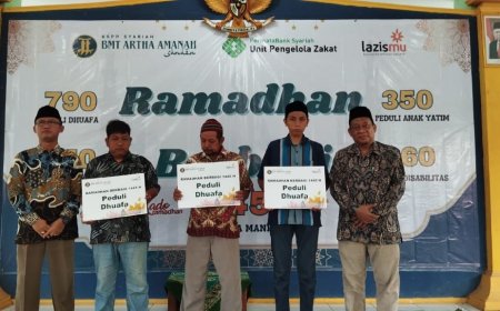BMT Artha Amanah Sanden Bantul Menyerahkan 1.450 Kado Ramadan