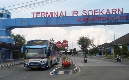 H-7 Lebaran, Penumpang  di Terminal Ir Soekarno Klaten Masih Normal