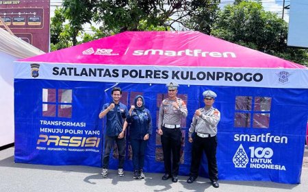 Berkolaborasi dengan Kepolisian, Smartfren Dukung Mudik Aman di Yogyakarta dan Jawa Tengah