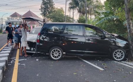 Sopir Mengantuk, Mobil Tabrak Pohon di Kulonprogo