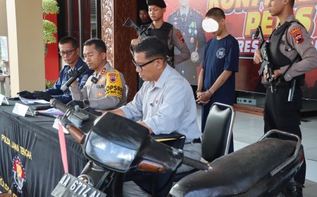 Empat Kali Mencuri Motor Seorang Pemuda Ditangkap Polisi