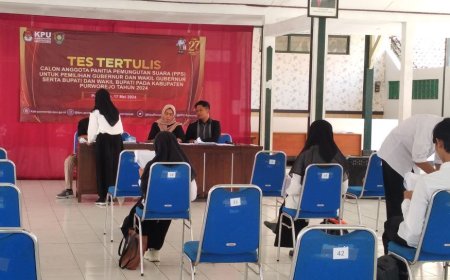 KPU Purworejo Gelar Tes Tertulis PPS, Serentak di 16 Kecamatan