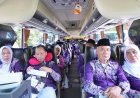 Sri Mulyani Melepas Keberangkatan Calhaj Kloter 94, Beri Pesan Menyejukkan