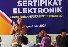 Warga Purworejo Bersiap Beralih Dengan Kepemilikan Sertifikat Tanah Elektronik
