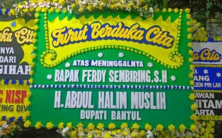 Ketua Umum KOPI-JO Meninggal, Bupati Bantul Kirim Karangan Bunga