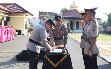Delapan Perwira Peroleh Jabatan Baru di Polres Kebumen