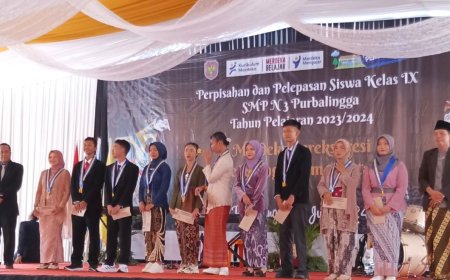 Diinisiasi Orang Tua, Perpisahan Siswa SMPN 3 Purbalingga Penuh Kesan