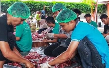 Selama Dua Hari Sekolah Kesatuan Bangsa Kurban 17 Sapi