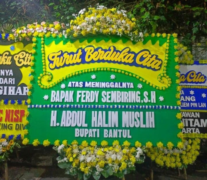 Ketua Umum KOPI-JO Meninggal, Bupati Bantul Kirim Karangan Bunga