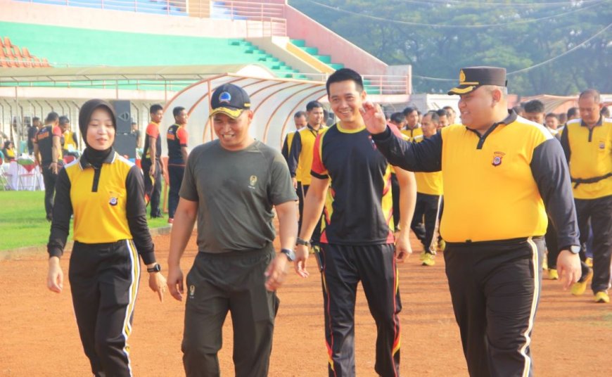 TNI dan Polri Gelar Olahraga Bersama, Membangun Soliditas