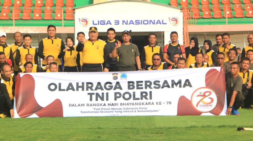 TNI dan Polri Gelar Olahraga Bersama, Membangun Soliditas