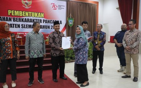 Bupati Sleman Mengukuhkan Enam Kalurahan Berkarakter Pancasila