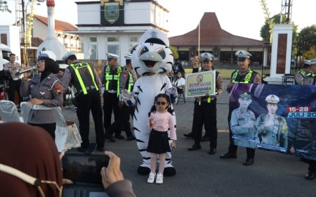 Kebumen Gelar Sosialisasi Operasi Patuh Candi dengan Art Policing