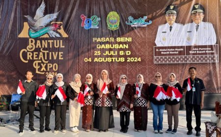 Bantul Creative Expo 2024 Resmi Dibuka, 10 Juta Bendera Merah Putih Dibagikan
