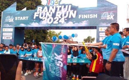 Ribuan Peserta Mengikuti Bantul Fun Run 2024, Pelari Asal Imogiri Juara