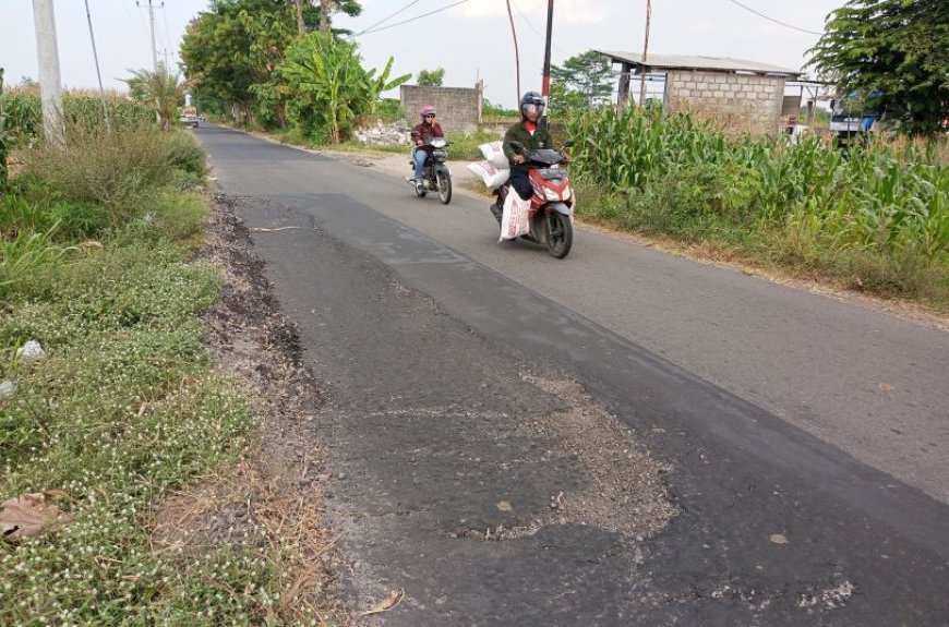 Jalan di Klaten Rusak Lagi, Rawan Kecelakaan Lalu Lintas