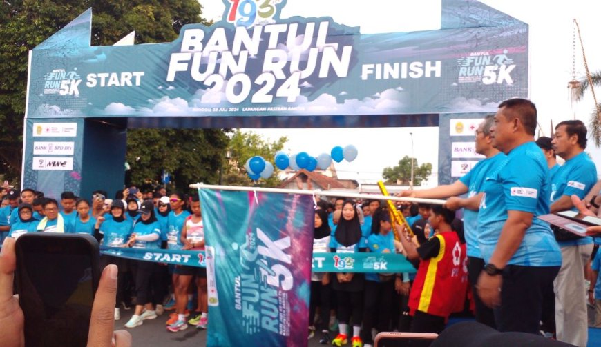 Ribuan Peserta Mengikuti Bantul Fun Run 2024, Pelari Asal Imogiri Juara