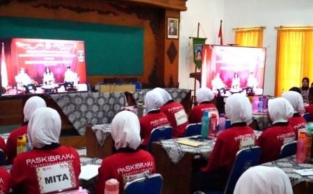 Anggota Paskibraka Sleman Mengikuti Pembelajaran PIP