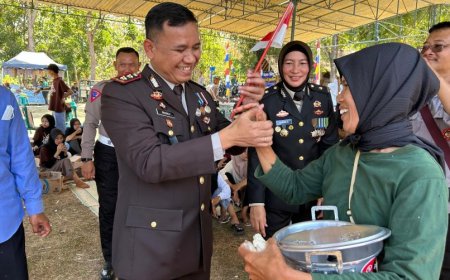 Kapolres Kulonprogo Ikut Lomba HUT RI Bersama Warga