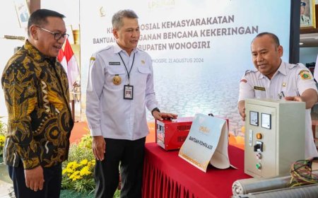 Wonogiri Darurat Kekeringan, LPS Kirimkan Air Bersih dan Siap Kaji Potensi Sungai Bawah Tanah