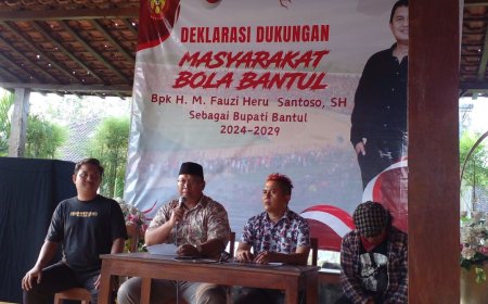 Masyarakat Bola Bantul Deklarasi Dukung Fauzi Heru Maju Pilkada