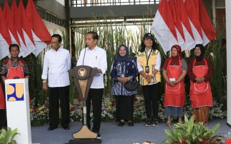 Meresmikan Pasar Godean, Jokowi: Nyuwun Tulung Nggih, Dirawat