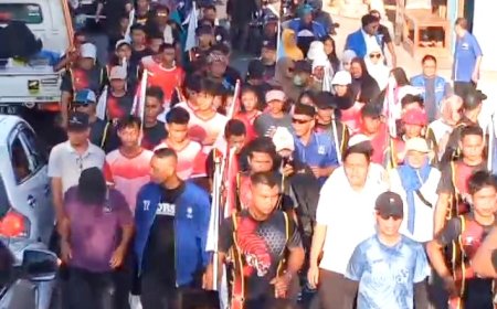Sunaryanta Lari Sejauh Tujuh Kilometer Mendaftar ke KPU Gunungkidul