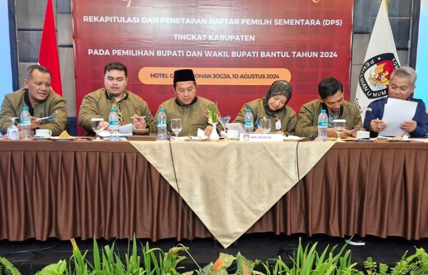 KPU Bantul Menetapkan Daftar Pemilih Sementara Pilkada 2024