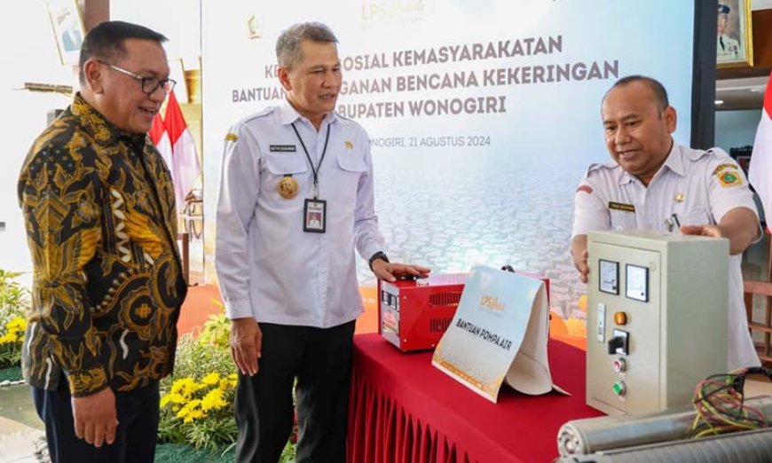 Wonogiri Darurat Kekeringan, LPS Kirimkan Air Bersih dan Siap Kaji Potensi Sungai Bawah Tanah