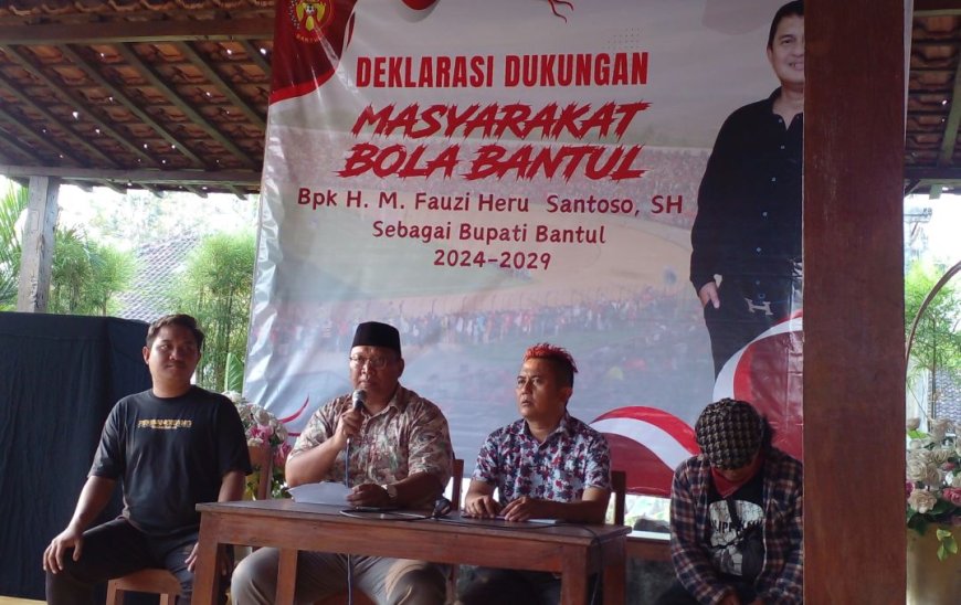 Masyarakat Bola Bantul Deklarasi Dukung Fauzi Heru Maju Pilkada