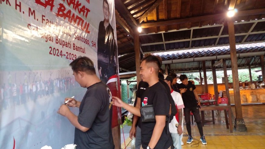 Masyarakat Bola Bantul Deklarasi Dukung Fauzi Heru Maju Pilkada
