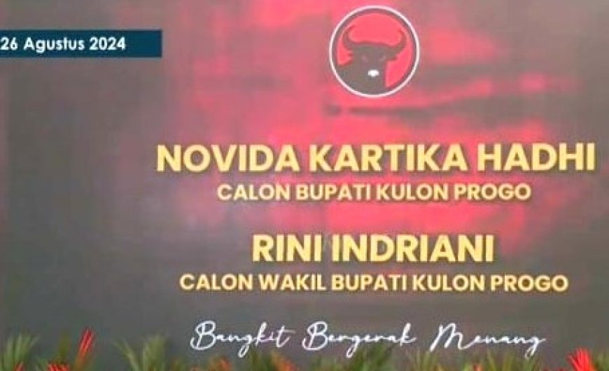 Novida Kartika Hadhi dan Rini Indriani Diusung PDI Perjuangan Maju Pilkada Kulonprogo