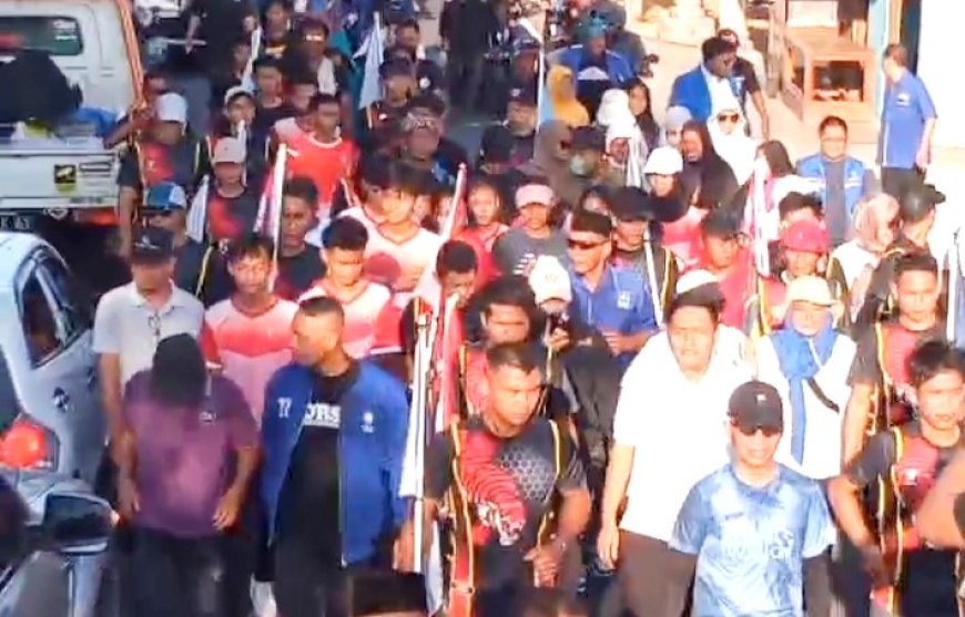 Sunaryanta Lari Sejauh Tujuh Kilometer Mendaftar ke KPU Gunungkidul