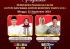 KPU Kebumen Menetapkan Dua Paslon Bupati Dan Wakil Bupati