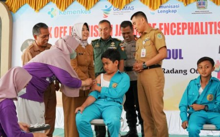 Anak di Gunungkidul Peroleh Imunisasi Cegah Radang Otak