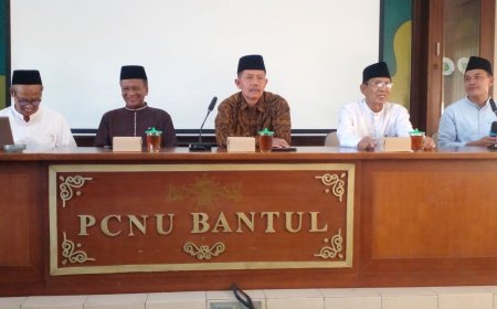 Paslon Untoro - Wahyudi yang Diusung PAN dan PBB Silaturahmi ke PCNU Bantul