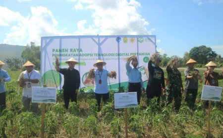 Bantu Petani dengan Teknologi Digital, Kominfo Panen Raya di Bantul