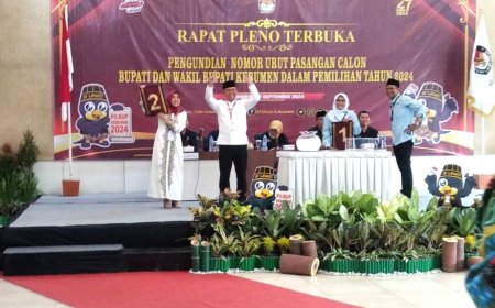 KPU Kebumen Menetapkan Paslon Lilis - Zaeni Nomor 1 dan Paslon Arif - Rista Nomor 2