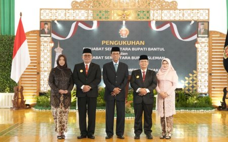 Sultan HB X Mengukuhkan Kusno Wibowo sebagai Pjs Bupati Sleman, Jaga Netralitas ASN