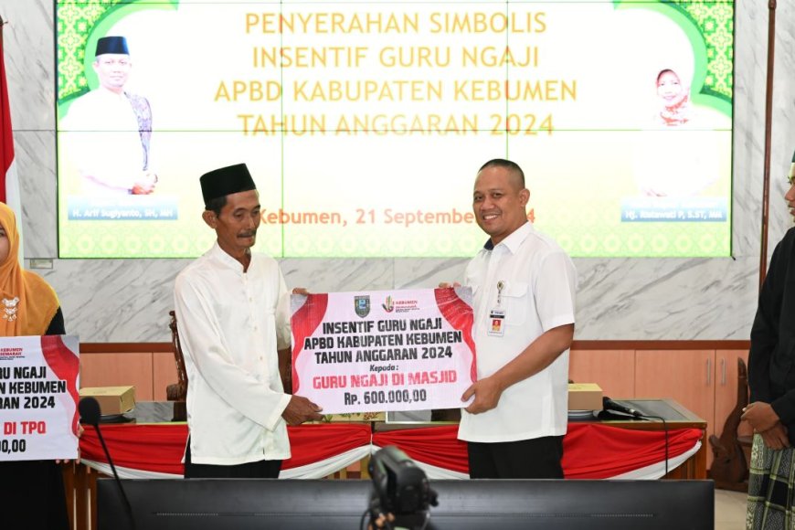 Pemkab Kebumen Menyalurkan Insentif Guru Ngaji, Rp 600 Ribu Per Tahun
