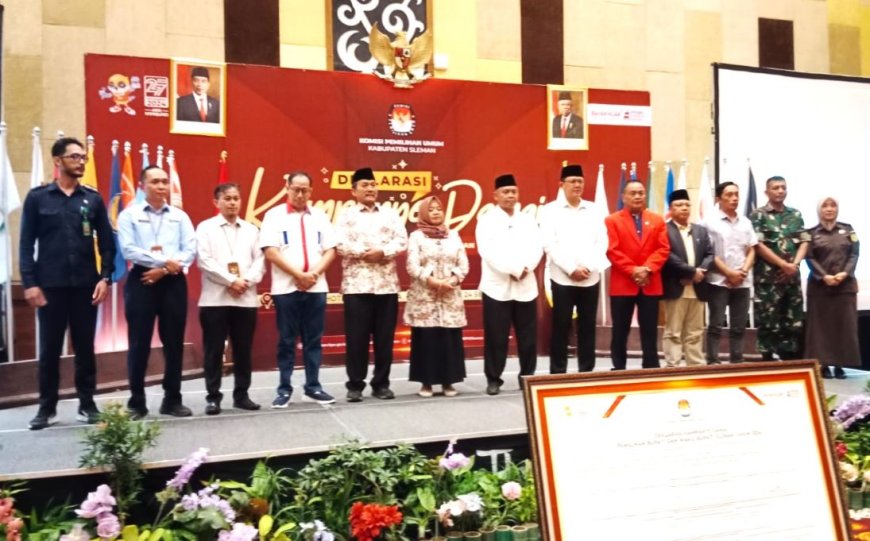 KPU Sleman Mendeklarasikan Kampanye Damai Pilkada 2024